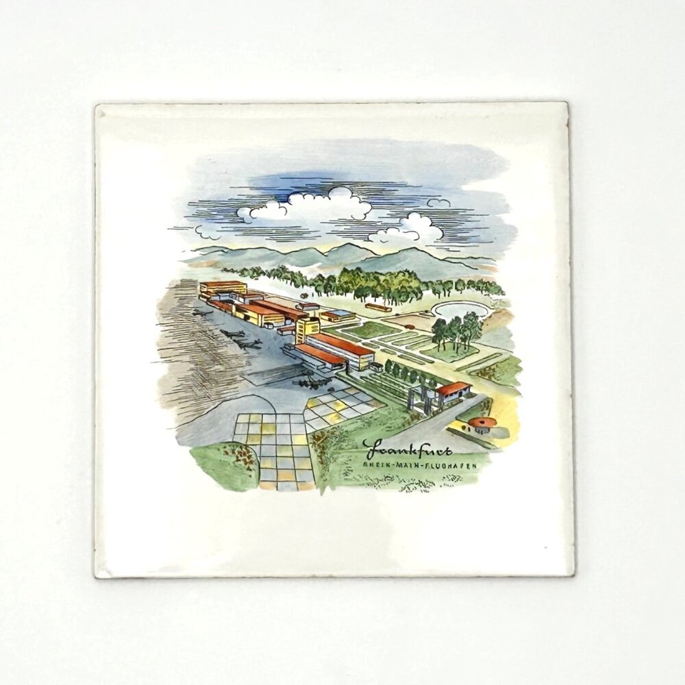 Frankfurt RHINE-MAIN-AIRPORT Ceramic Decorative Art Tile - Colorful Scenic 6 Inc